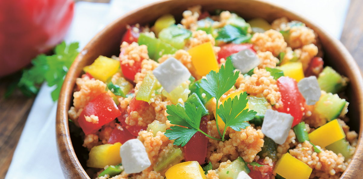 Couscous-Salat mit Schafskäse